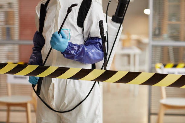 Professional Sewage Cleanup technician working in Kellnersville, WI